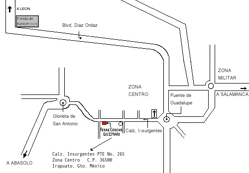Mapa de ubicación de Ferre Cercas Guiman, S.A. de C.V.